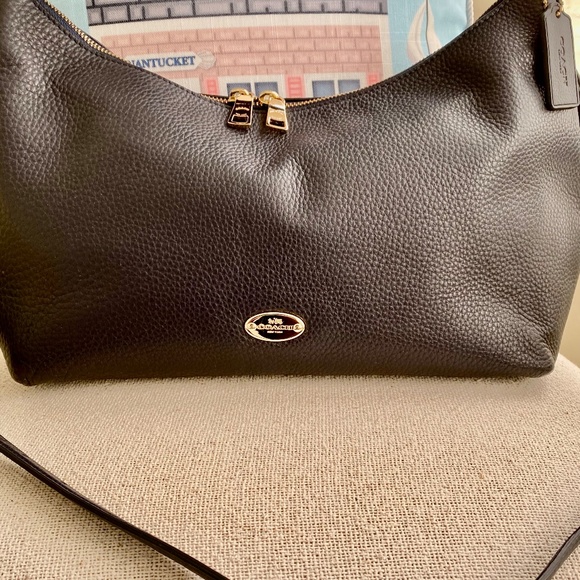 Coach east west pebbled leather Celeste bag in navy - Picture 10 of 15